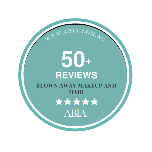 ABIA badge: 50+ reviews for Blown Away Makeup and Hair, five stars